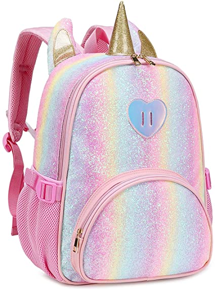 CAMTOP Girls Kids Backpack Preschool Kindergarten Bookbag Toddler School Bag (Rainbow unicorn)