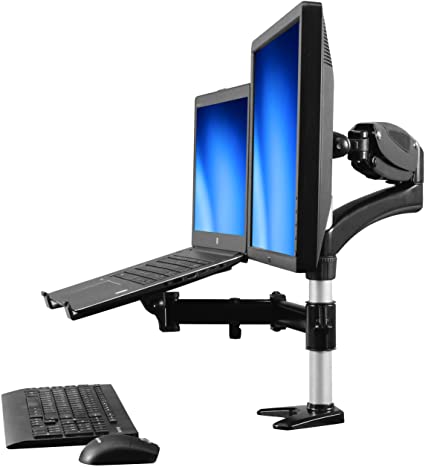 StarTech.com Laptop Monitor Stand – Computer Monitor Stand – Full Motion Articulating – VESA Mount Monitor Desk Mount