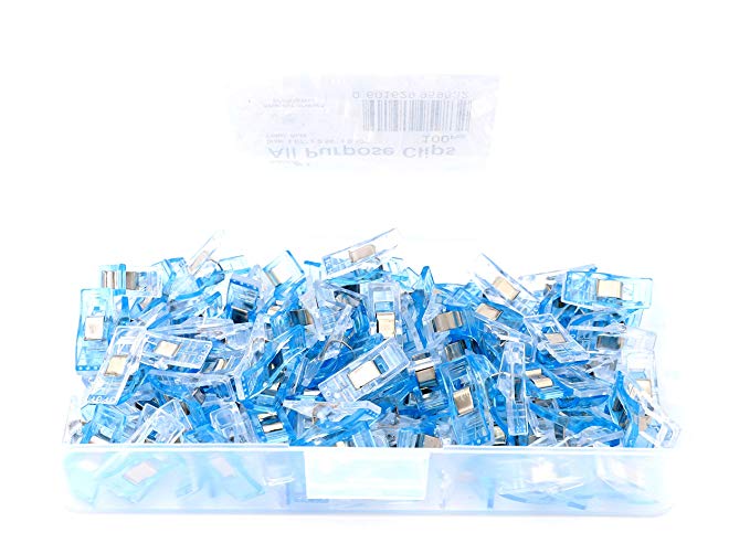iExcell 100-Pack Blue All Purpose Craft Clips - Best for Sewing Clips, Quilting Clips, Crafters, Crochet, Knitting
