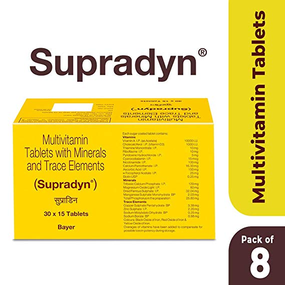 Supradyn Minerals and Multivitamin Tablets (Pack of 8)