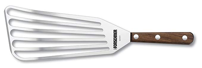 Victorinox Chef's Slotted Jumbo 4-Inch by 9-Inch Fish Turner, Wood Handle