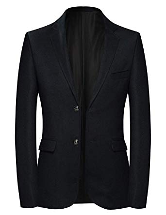 INSFITY Men's Slim Fit Wool Blend Sport Coat Blazer Jacket