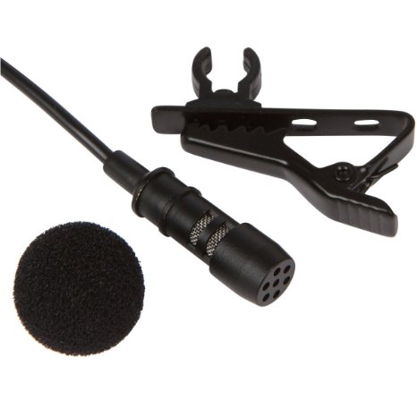 #1 Best Lavalier Microphone, Over 6.5 Feet Long (Limited Time)! Professional Lapel Clip-on Mic for iPhone, iPad, iPod Touch, Android, Samsung, & Windows