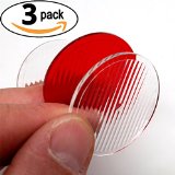 Bright Eyes 3-Pack 2 Clear 1 Red DIFFUSER LENS - For Use With Bright Eyes 1200 Lumen Rechargeable Bike Lights Can Also Be Used for Other Similar Bike Lights Lifetime Guarantee