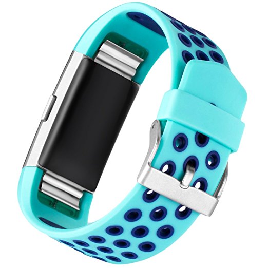 Maledan Replacement Accessories Bands for Fitbit Charge 2, Available in 12 Colors