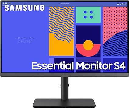 Samsung 24-Inch S43GC Series Business Essential Computer Monitor, IPS Panel, Height Adjustable Stand, Triple Input, New DisplayPort, 100Hz, AMD FreeSync, Advanced Eye Care LS24C432GANXZA, 2024