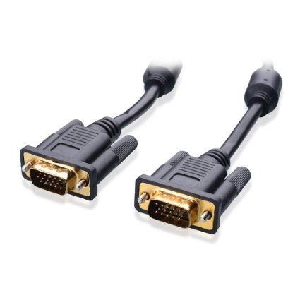 UL Listed Cable Matters Gold Plated VGA Monitor Cable with Ferrites 15 Feet 100 Bare Copper