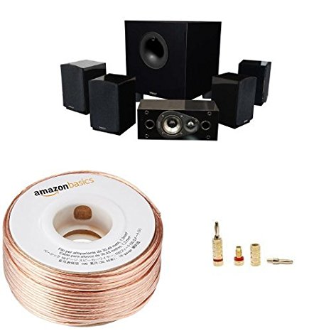 Energy 5.1 Take Classic Home Theater System (Set of Six, Black) with Speaker Wire and Banana Plugs