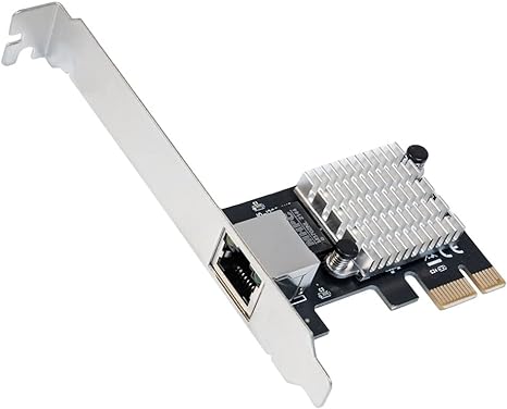 IO Crest 2.5 Gigabit Ethernet PCI Express PCI-E Network Interface Card 10/100/1000/25000 Mbps RJ45 LAN Intel I225 Chipset, Black, SY-PEX24076