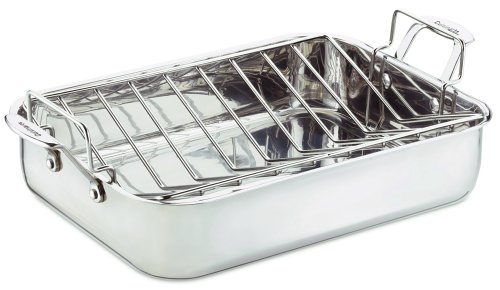 Cuisinart 7117-16 Chef's Classic Stainless-Steel 16-Inch Rectangular Roaster With Rack