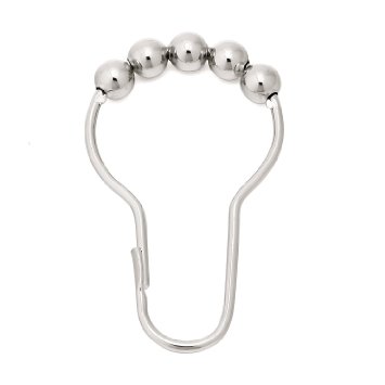 Blinkeen 100 Heavy Duty Stainless Steel Shower Curtain Hooks65292with Polished Bass Balls Set of 12