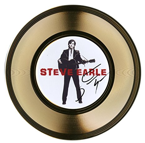 Steve Earle - American Singer-Songwriter - Authentic Autographed 7" Gold Record