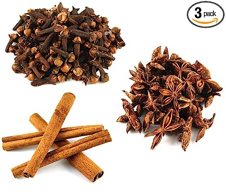 Jalpur Millers Spice Combo Pack - Star Anise 100g - Cinnamon Quills 100g - Cloves 100g (3 Pack)