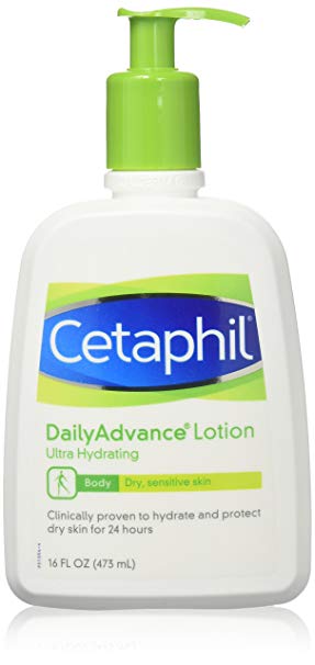 Cetaphil DailyAdvance Ultra Hydrating Lotion for Dry/Sensitive Skin 16 oz (Pack of 2)