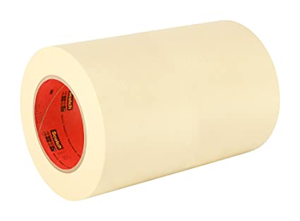 3M 2364 Performance Masking Tape - 6 in. x 180 ft. Tan, Rubber Adhesive, Crepe Paper Backing Painters Tape Roll