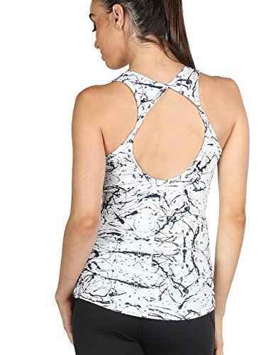 icyzone Workout Yoga Fitness Sports Racerback Tank Tops For Women