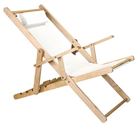 Casual Home Sling Chair, Natural Canvs