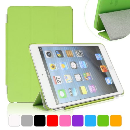 Coastacloud Ultra Thin Magnetic Smart Cover Auto Wake/Sleep Function & Translucent Back Case for Apple iPad 2 / iPad 3 / iPad 4   Screen Protector   Cleaning Cloth   Stylus (Green)