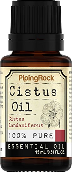 Piping Rock Cistus 100% Pure Essential Oil 1/2 oz (15 ml) Dropper Bottle Cistus Landaniferus