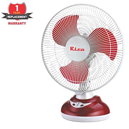 Rico Rechargeable Battery Table Fan (White)