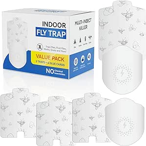 Flying Insect Trap 2Pack Indoor Plug-in Fly Trap for Flies, Fruit Flies, Moths, Gnats and Other Flying Insects, MWD-4