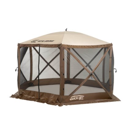 Clam Corporation 9879 Quick-Set Escape Shelter, 140 x 140-Inch, Brown/Beige