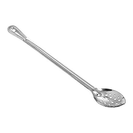 Winco BSPN-18, 18" Prime Stainless Steel Perforated Basting Spoon, Mixing Spoon, Commercial Cooking Spoon Server, NSF