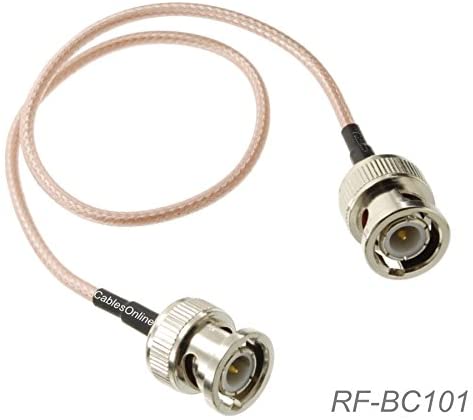 CablesOnline, 1ft. BNC Male to BNC Male RG316 Coax Low Loss RF Cable, RF-BC101