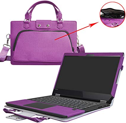 Flex 5 15 Case,2 in 1 Accurately Designed Protective PU Leather Cover   Portable Carrying Bag for 15.6" Lenovo Flex 5 15 1570 Series Laptop(Not Fit Flex 4/Flex 5 14),Purple