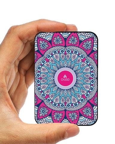 Portable Charger/ Power Bank/ External Battery CHJGD Ultra-compact Mini 5000 mAh Credit-card Sized High Speed Charging for Apple iPhone 7/ plus/ 6/ 6s/ Samsung,Pixel,Camera, iPad, tablet (Sunflower Mosaic)