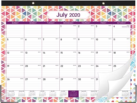 2020-2021 Desk Calendar - Large Desk/Wall Calendar 2020-2021, 22" x 16.8", Jan 2020 - June 2021, 18 Months Planning, Large Ruled Blocks, Tear Off, Desk/Wall Calendar for Planning and Organizing