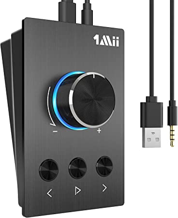 1Mii S04 Multimedia Volume Controller - Compatible with Win/7/8 10/Mac,Ideal for Listening to Music,Watching Movies at Home,Playing Games