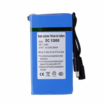 INSMA DC 12V 8000mAh Backup Rechargeable Li-ion Battery for CCTV Camera US-Plug Circulation charge and discharge more than 500 times
