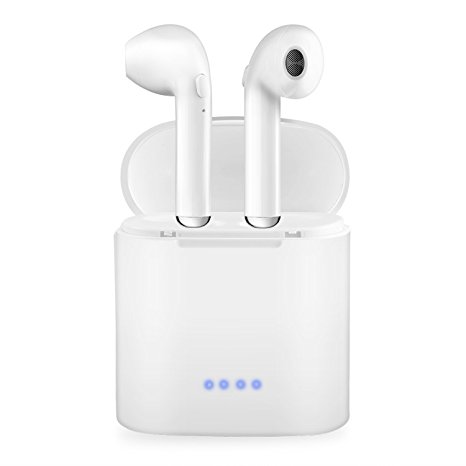 Wireless earbuds,i7 Wireless Earbuds with Charging Case Mini In-Ear Headphones Earphone with Mic, Hands Free for iPhone X 8 8plus 7 7plus 6S Samsung IOS Android SmartPhones