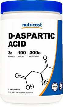 Nutricost D-Aspartic Acid (DAA) Powder 300G - Pure D Aspartic Acid