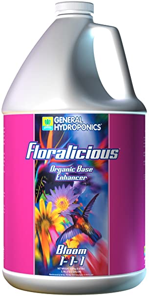 1 gal. - Floralicious Bloom - Bloom Stimulator - Hydroponic Nutrient Solution - 1-1-1 NPK Ratio - General Hydroponics 732190