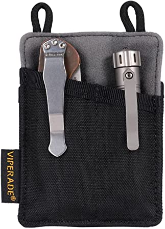 VIPERADE VE8 Tool Pouch, Slim EDC Organizer, Nylon EDC Pouch with 3 Tool Storage Pocket, Men Pocket Organizer for Daily Carry