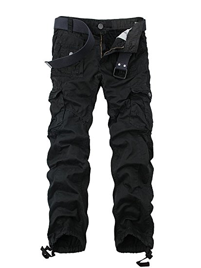 Men's Cotton Washed Multi Pockets Military Cargo Pant