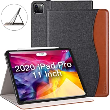 ZtotopCase for New iPad Pro 11 2020 Case, Premium Leather Folio Stand Case Smart Cover with Auto Sleep/Wake, Supports iPad Pencil Charging for 2020 iPad Pro 11 Inch 2nd Generation - Denim Black