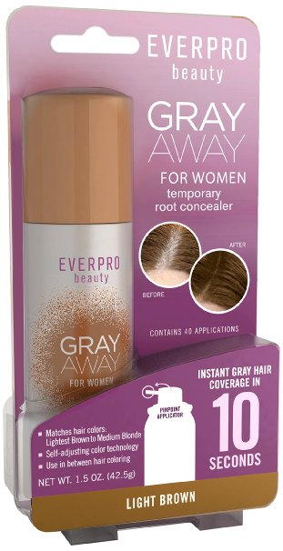 Gray Away Women's Hair Highlighter, Light Brown, 1.5 Ounce