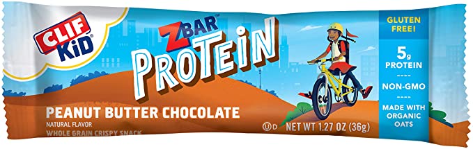 CLIF KID ZBAR - Protein Granola Bars - Peanut Butter Chocolate Flavor - Non-GMO - Organic -Lunch Box Snacks (1.27 Ounce Energy Bars, 10 Count)
