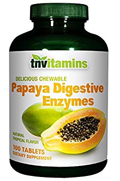TNVitamins Papaya Enzyme Tablets (100 Chewable Tablets)