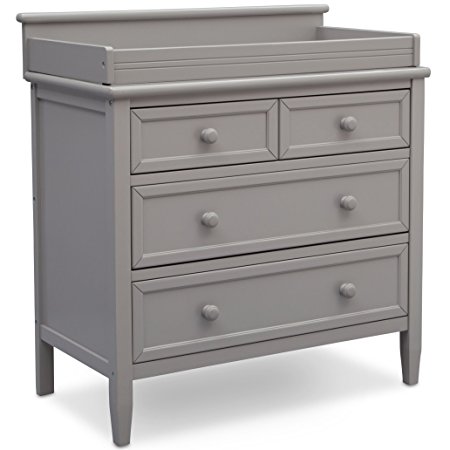 Delta Children Emery 3 Drawer Dresser with Changing Top, Grey