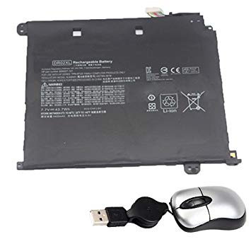 Amsahr DR02XL-05 Replacement Battery for HP DR02XL, HSTNN-IB7M, 859027-121, DR02043XL, TPN-W123, Includes Mini Optical Mouse