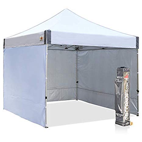 ABCCANOPY Aluminum Canopy Tent Walls 10x10 Deluxe Pop up Instant Shelter Bonus Tent Stakes Ropes, Roller Bag