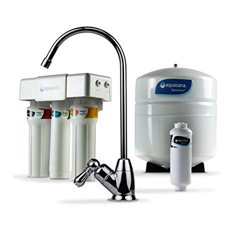 Aquasana AQ-RO-3.56 OptimH2O Reverse Osmosis Fluoride Water Filter, Chrome