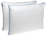 Perfect Fit Firm Density Standard Size 233 Thread-Count Quilted Sidewall Pillow 2 Pack White