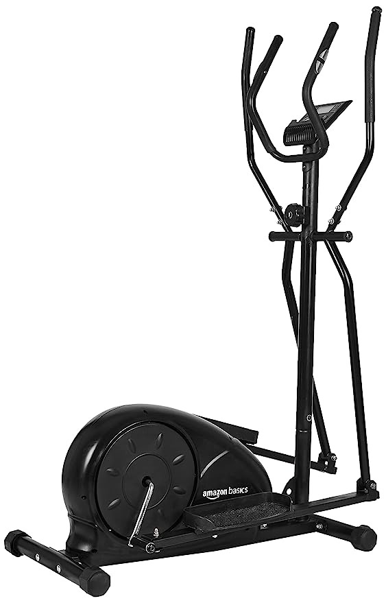 AmazonBasics Advanced Elliptical Cross Trainer with LCD Display, 8 Levels Magnetic Resistance, 6 Kg Flywheel, Max User Weight 120 Kg (Free Installation and Warranty Included)