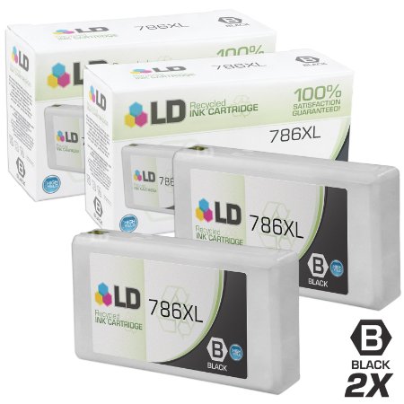 LD © Remanufactured Epson T786XL120 / 786XL Set of 2 High Yield Black Inkjet Cartridges for Epson WorkForce Pro WF 4630, 4640, 5110, 5190, 5620, & 5690 Printers