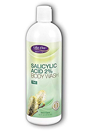 Salicylic Acid Body Wash -Mint Life Flo Health Products 16 oz Liquid